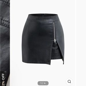 NWT leather mini skirt